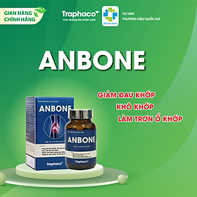 Giảm Đau Khớp, Khô Khớp ANBONE Traphaco Làm Trơn Ổ Khớp Do Thoái Hóa Khớp, Viêm Khớp Hộp 1 Lọ 30 Viên Nang Cứng