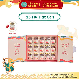 (Tặng muỗng gỗ đơn 450k)Yến Thị-Gói quà 15 hũ xuân 2023-30% yến hũ 70ml