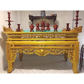 Mua án gian bàn thờ gỗ mít ta chân 14cm hàng Pu hoàn thiện