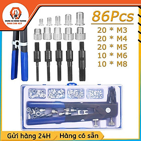 Mua Kìm rút ốc tán Bộ 86 dụng cụ gồm đai ốc  đinh tán hệ mét và cờ lê loại M3 M4 M5 M6 M8
