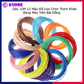 Dây Mực Bút Vẽ 3D KUNBE, Chất Liệu PLA Nhiều Màu Sắc Thân Thiện Môi Trường, An Toàn Không Độc Hại