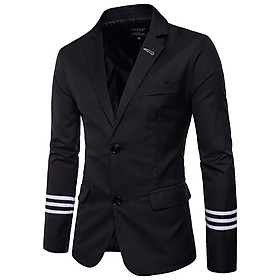 Áo vest nam, áo vest thiết kế chất liệu kaki ống tay bo kẻ sọc ngang nổi bật H58