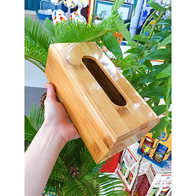 Mua Hộp đựng giấy ăn gỗ tre tự nhiên - Hộp đựng giấy bằng tre chữ nhật