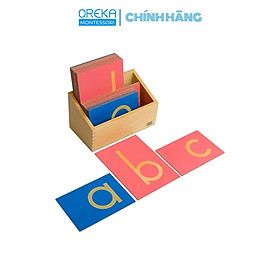 Đồ chơi trẻ em Oreka Montessori Hộp Bộ chữ nhám: Chữ in - 0420100