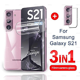 Miếng dán bảo vệ màn hình mặt trước + mặt lưng + camera cho Galaxy S21, S21 Plus, S21 Ultra