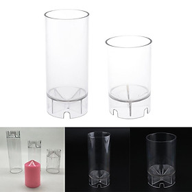 2Pcs Handmade, Cylindrical Shaped, Candle Shaped Molds for Clay Soap Wax