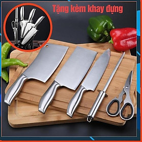 Mua Bộ dao Nhật inox 6 món cao cấp tặng kèm kệ cắm dao tiện dụng