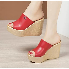 Dép đế xuồng da phối phụ kiện 10f