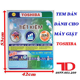 Tem dán dành cho máy giặt TOSHIBA