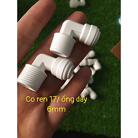 Mua Bộ 2 co góc ren 17/ dây 6mm - co nối bơm máy lọc nước