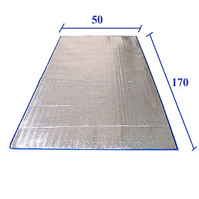Mua Chiếu Cách Nhiệt Văn Phòng 50 X 170 CM | Chiếu Ngủ Trưa Văn Phòng Viền Xanh Dương Dày 3.5mm | Chiếu Bạc Xếp Gọn Tiện Lợi | Chiếu Dã Ngoại Bỏ Túi | CNTVP08 - Viền Xanh Dương