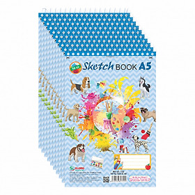 Lốc 10 Sổ Vẽ - Ký Họa Lò Xo Xé A5 Sketch KLONG - MS 722 (50 tờ)