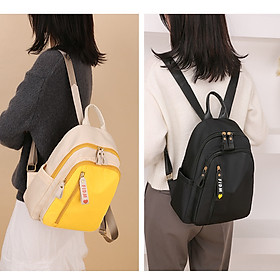 Balo Nữ, Balo Hàn Quốc Dây Kéo Trước Nhiều Ngăn Chứa Cho Nữ, Xinh Xắn Đi Học, Đi Làm, Đi Du Lịch - Đen