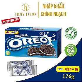 Bánh Quy Oreo Kem Vị Vani Gói 176G Nhập Khẩu Châu Âu