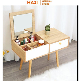 Mua Bàn trang điểm ngồi bệt gương gấp mở tiện dụng  Bàn phấn có ngăn kéo lưu trữ vật dụng gọn gàng phong cách Hàn Quốc A143
