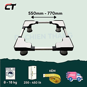 Mua Kệ chân đế máy giặt tủ lạnh inox cao cấp 55x77cm INOX dày 1mm