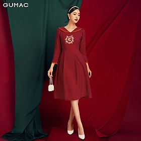 Đầm ôm nữ mới thêu chữ G thời trang nữ GUMAC DB118