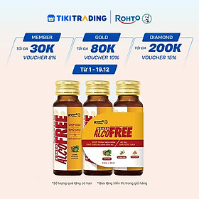 Nước uống giải rượu, thải độc gan Alcofree lốc 3 chai x 50ml