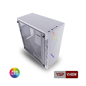 Mua Vỏ máy tính CASE VSP V3-603 dãy LED RGB - Hàng Chính Hãng