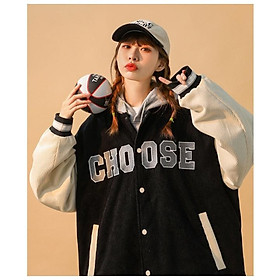 Áo khoác Bomber Chooose unisex chất nhung phong cách hàn quốc rẻ đẹp hot hit hàng rẻ đẹp ST209 - babitrendy