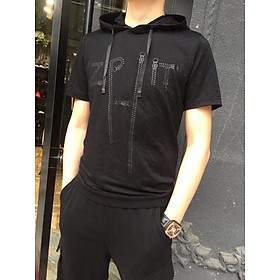 Áo thun Nam có nón họa tiết in độc đáo chất vải lanh cao cấp co giãn nhẹ dễ phối đồ hợp thời trang (BIG SIZE)