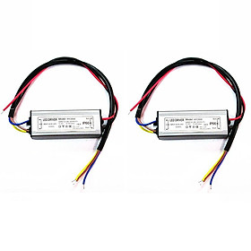 2Pcs 20W LED Driver AC 85V-265V To DC 20V-38V Power Supply Adapter for Party