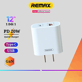 Củ sạc nhanh 20w chính hãng Remax U68 2 cổng sạc nhanh PD3.0 và QC3.0 sạc đầy 50% pin trong 30 phút - Hàng Chính Hãng Remax