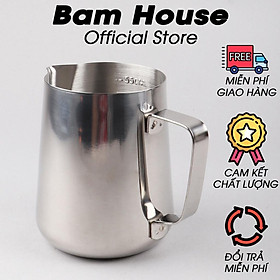 Ca đánh sữa inox 304 Bam House dung tích 600ml cao cấp CS01 – Gia dụng bếp