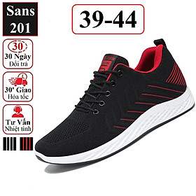 Giày sneaker nam fullbox Sans201 chất vải thoáng khí êm chân cho chạy bộ sport thể thao giá rẻ trẻ trung thời trang