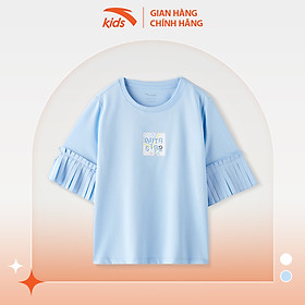 Áo thun thời trang bé gái thương hiệu Anta Kids 362138141 vải tổng hợp, thoáng khí, co giãn 4 chiều