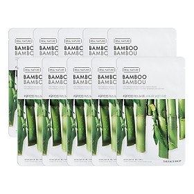Bộ 10 Miếng Mặt Nạ The Face Shop Real Nature Bamboo Face Mask 20g