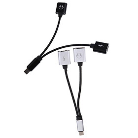 2 Pieces Protable Double Jack Headphone Audio Charging Adapter for iPhone