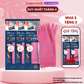 Mua 3 Tặng 2 Bộ 3 Đôi Găng Tay Cao Su Có Móc Treo Size M 37cm