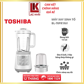 Mua Máy xay sinh tố đa năng Toshiba BL-70PR1NV - Dung tích 1.5L - 2 cối - Chức năng xay đá- Công suất 700W - Hàng chính hãng  bảo hành 12 tháng  chất lượng Nhật Bản