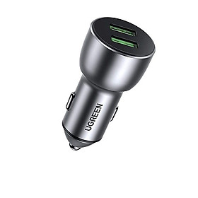 Mua sạc xe 2 cổng chuẩn quick charge 3 màu bạc Ugreen 213XS60713CD QC3.0 36W hàng chính hãng