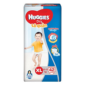 Tã Quần Huggies Dry Gói Đại XL42 (42 Miếng) - Bao Bì Mới
