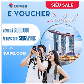 [EVoucher Vietravel] Mệnh giá 6.000.000 VND áp dụng cho tour Singapore từ 9.990.000