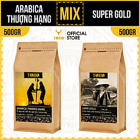 1KG Bộ Mix Cà Phê Bột Toro Arabica Thượng Hạng & Toro Super Gold Nguyên