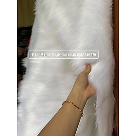 Mua THẢM LÔNG MÀU TRẮNG LÔNG DÀI - THẢM LÔNG TRẢI BÀN MÀU TRẮNG