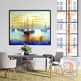 Tranh canvas phong cách sơn dầu - Phong cảnh Bến cảng - PC014