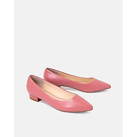 Giày Búp Bê 3cm Thời Trang JUNO Da Trơn Ballerina Mũi Nhọn Classic BB03085