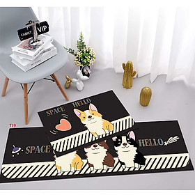 Bộ 2 miếng thảm bếp 3d chống trơn trượt - kích thước 120x40 và 60x40