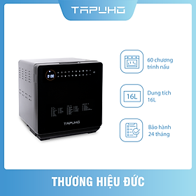 Nồi Chiên Hơi Nước Tapuho TSF16 , Nồi Chiên Không Dầu Đa Năng Dung Tích 16L Công Suất 2800W 60 Chương Trình Nấu Tự Động Quay Gà Nguyên Con Hàng Chính Hãng