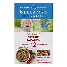 Nui Hữu Cơ Bellamy's Organic Lúa Mì Semolina Và Rau Củ hình ống 175g