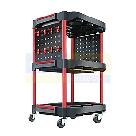 Mua Xe Đẩy 3 Tầng Nhỏ  Gọn | Xe Đẩy Dùng Cho Chăm Sóc Xe | Có Bảng Treo