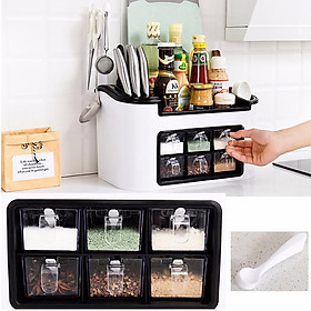 KỆ GIA VỊ ĐA NĂNG NHIỀU NGĂN CÓ CHỖ ĐỂ DAO