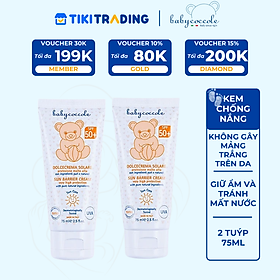 Kem chống nắng SPF50 + Babycoccole 0M+ - 2 tuýp 75ml
