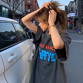 Áo phông nữ 1HITSHOP UNISEX  Áo Thun Nữ Tay Ngắn In Chữ Phong Cách Hàn Quốc