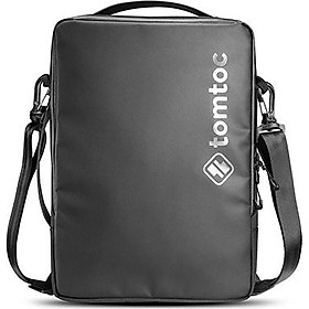 TÚI ĐEO CHÉO TOMTOC H14 (USA) URBAN SHOULDER BAGS DÀNH CHO MACBOOK, LAPTOP, ULTRABOOK 13.3″ BLACK - Hàng chính hãng