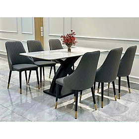 Mua Bộ bàn ăn mặt đá nhập khẩu sang trọng  hiện đại CTL08 Tundo nhiều lựa chọn